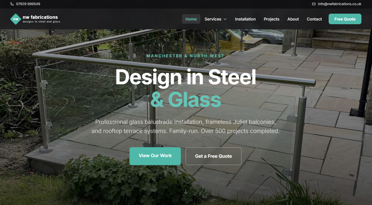 NW Fabrications — custom website built by We Build Stores