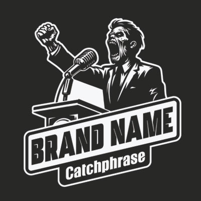 Zombie Politician T-Shirt Design - Creative Satirical Apparel Brand Logo