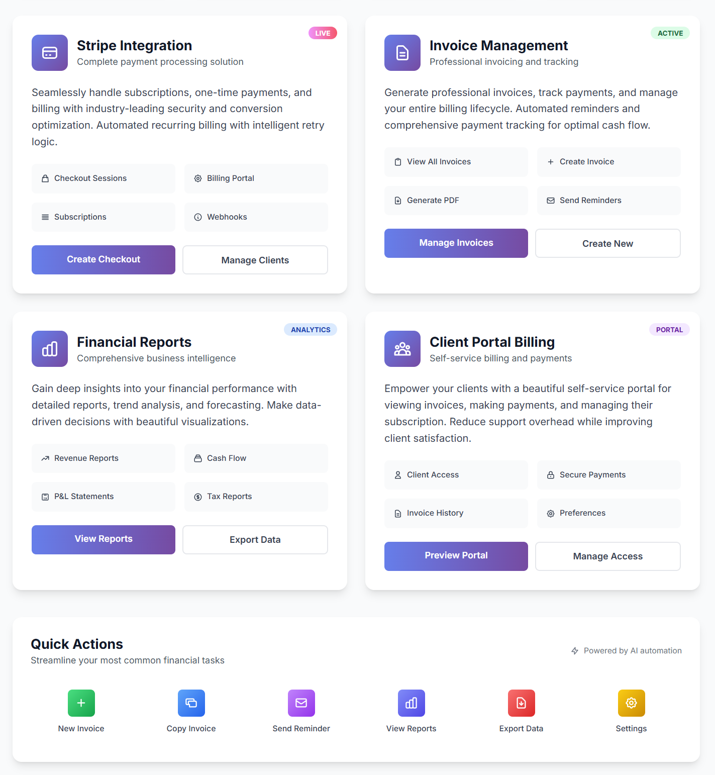 Screenshot showing multiple completed features built with Claude Code