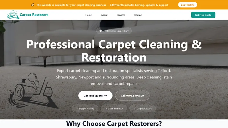 Carpet Restorers website template