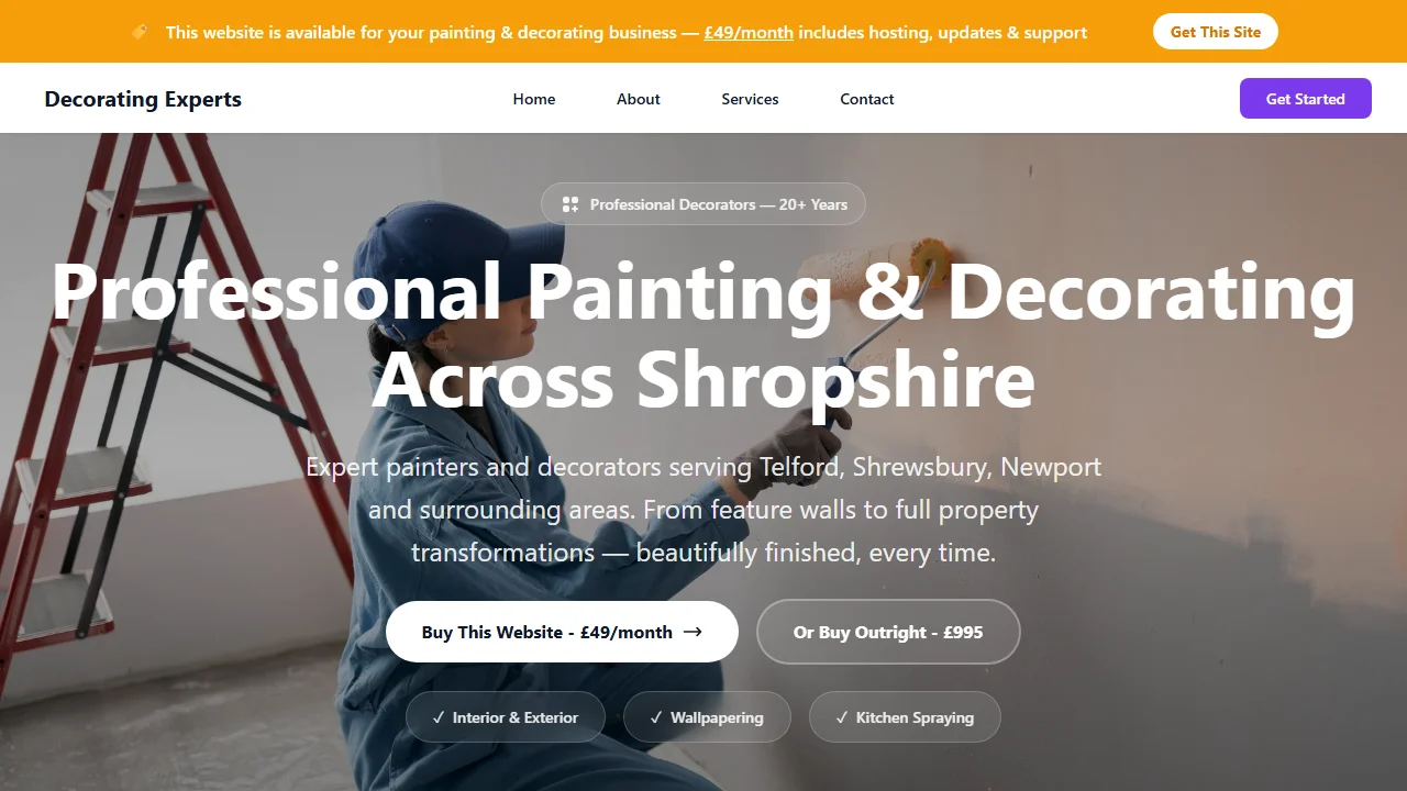 Decorating Experts website template