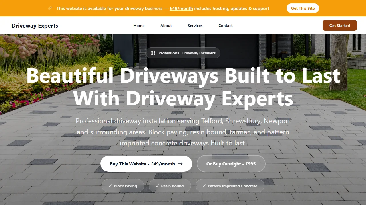 Driveway Experts website template