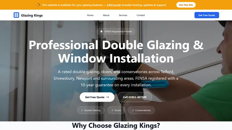 Glazing Kings - live website