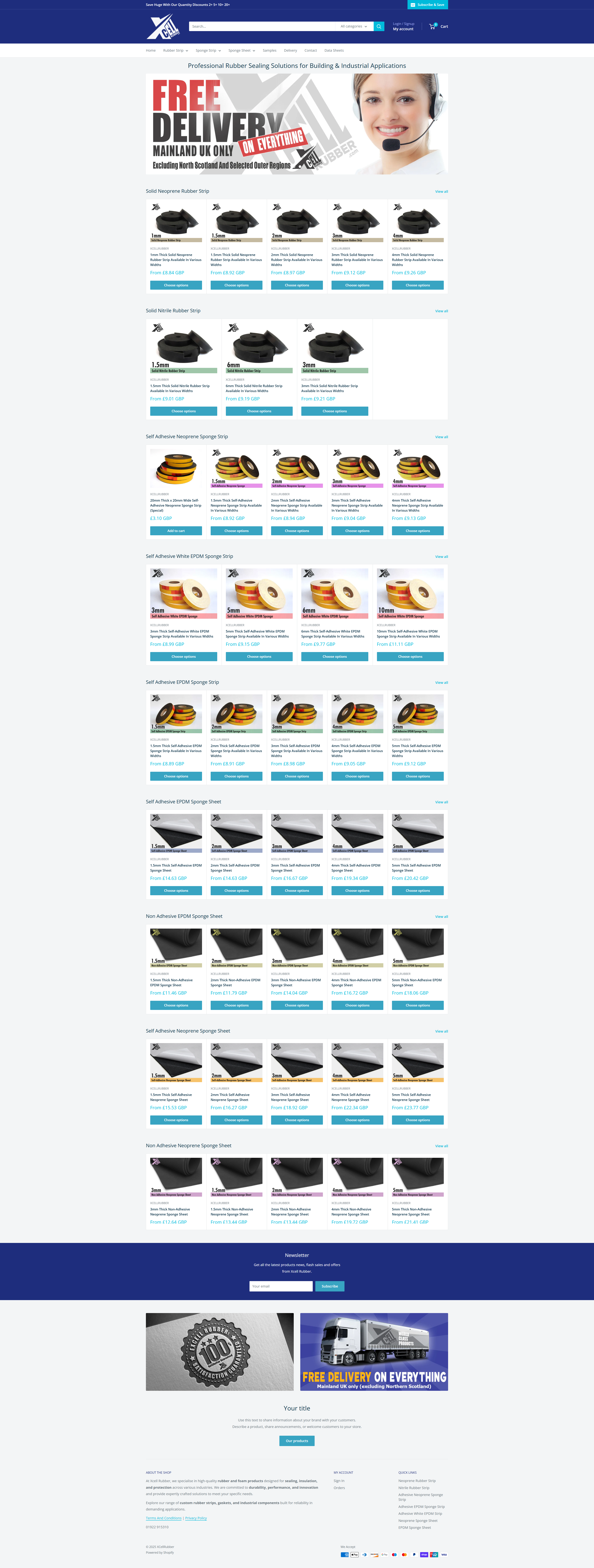 XCell Rubber - Professional Shopify Store by We Build Stores